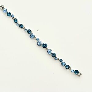 Givenchy - Elegant Bracelet with Swarovski Stones in Two Shades of Blue.